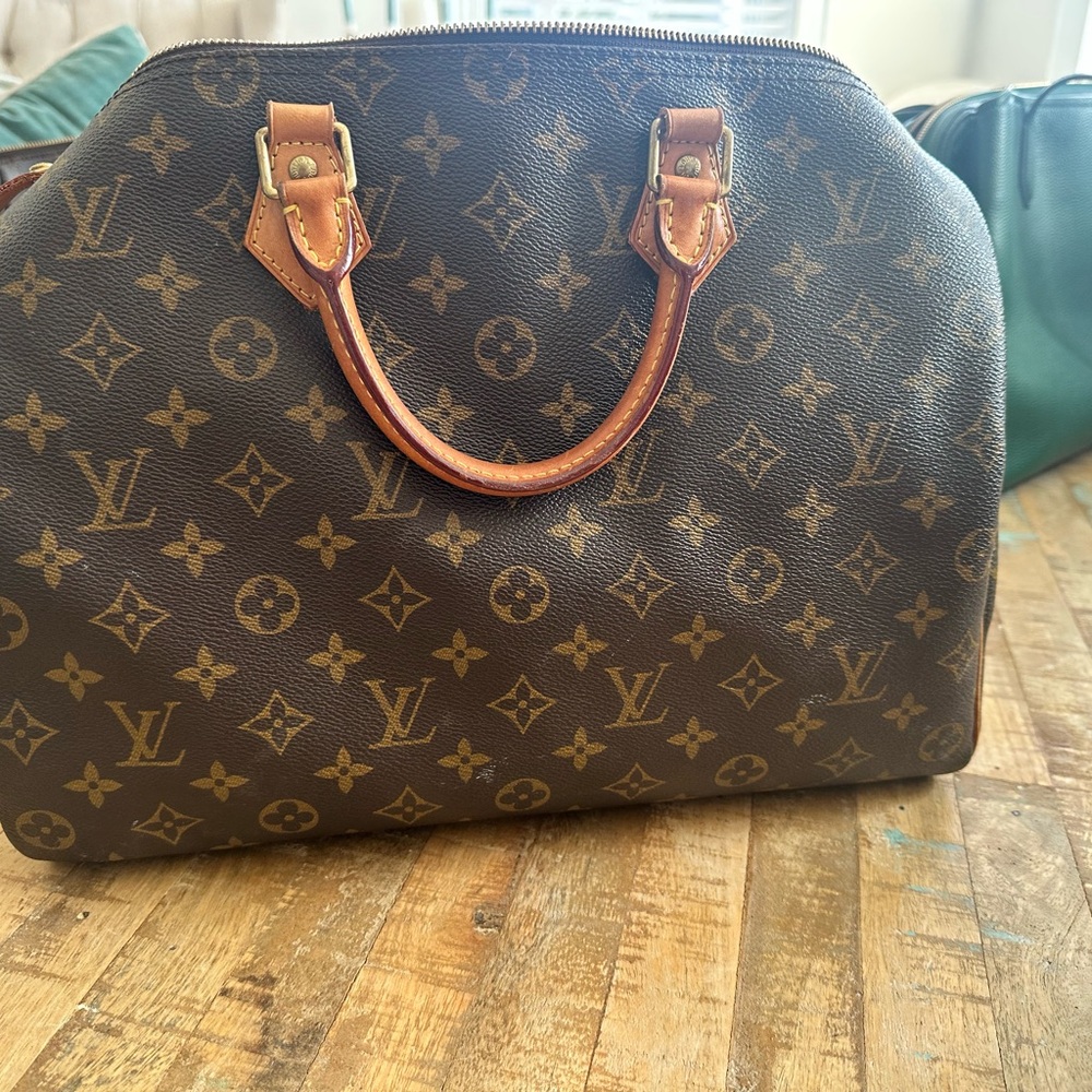 Louis Vuitton Brown Satchel 35 Speedy EUC